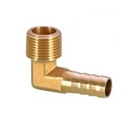 YJQHODY Accesorio de codo de rosca BSP de latón, conector de manguera con púas Pagoda for uso neumático, agarre mejorado, 1 pieza(3/8inch*10mm)