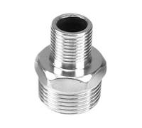 YJQHODY Conector de tubo con rosca macho BSPT doble SS304, junta reductora, accesorio de ingeniería de precisión, 1 pieza(8MM*3/8INCH)