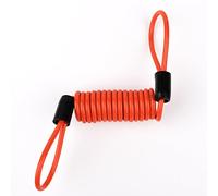 YJS Bloqueo del Freno de Disco Cable de Recordatorio Moto Bloqueo del Disco de Alarma Cordón de Seguridad Cable de Bobina de Resorte SPC001 (Orange)