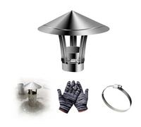 YJSGHRHL Tapa de Chimenea for Techo, Cubierta Redonda for Chimenea, Protector de Tubo de ventilación for Estufa, Campana de Escape for Estufa de leña, Tapa de conducto de Chimenea for Tapas(24cm)