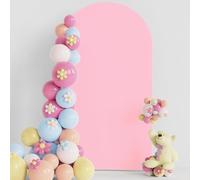 YJSGNMZA Cubierta de Telón de Fondo de Arco, Cubierta de Soporte de Fondo de Arco Superior, Cubierta de Arco de Boda Spandex Elástico para Ceremonia, Cumpleaños, Fiesta, Decoración(Pink,6FT)
