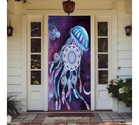 YJSZY Cubierta De Puerta,90 X 210cm,DecoracióN De Puerta Delantera,Ubierta EláStica Door Cover,Letrero De Porche,Suministros De Fiesta para El Hogar Primavera/Verano/OtoñO/Invierno (Bohemia)