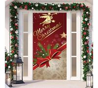 YJSZY DecoracióN De Cubierta De Puerta De Navidad,90 X 210 Cm,Funda EláStica para Puerta,Adorno De NavideñA para Puerta,Door Cover Decoracion Christmas para Interiores Y Exteriores (Color 5)