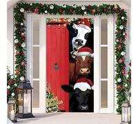 YJSZY DecoracióN De Cubierta De Puerta De Navidad,90 X 210 Cm,Funda EláStica para Puerta,Adorno De NavideñA para Puerta,Door Cover Decoracion Christmas para Interiores Y Exteriores (Color 7)
