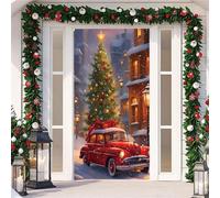 YJSZY DecoracióN De Cubierta De Puerta De Navidad,90 X 210 Cm,Funda EláStica para Puerta,Adorno De NavideñA para Puerta,Door Cover Decoracion Christmas para Interiores Y Exteriores (Color 8)