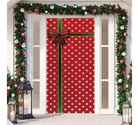 YJSZY DecoracióN NavideñA para Puerta,90 X 210 Cm,Lavable Christmas Door Cover,con Banda EláStica,Decoracion Navidad Puerta Entrada,Fondo para Colgar,para Uso Interior Y Exterior En Navidad (Color 6)