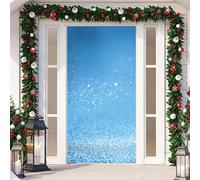 YJSZY Decoracion Puerta Navidad,DecoracióN NavideñA Puerta Entrada Exterior,Funda Pancarta Colgante De Christmas Puerta Banderolas,Fundas Cubierta Noel Puerta Alce Copos De Nieve (Color 9， 90x210cm)