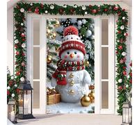 YJSZY Decoracion Puerta Navidad,DecoracióN NavideñA Puerta Entrada Exterior,Funda Pancarta Colgante De Papá Noel Puerta EláStica,Fundas Cubierta Adorno Delantera Casa Hogar 90 X 210 Cm (Color 7)