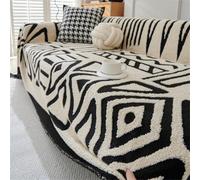 YJSZY Funda De Sofá,LíNea Bohemia GeoméTrica Cubre Sofá,Manta Cubre Sofa Multiusos para 1/2/3/4 Plazas,para SofáS Y Cama King Size,CóModa Cubrecama Protector Sofa,Decorativa (Beige,180x380cm)