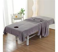 YJSZY Funda para Camilla De Masaje con Orificio Facial,Funda De Cama De Masaje,Funda para Mesas De CosméTicos Y Bancos De Terapia para Camilla De SPA,SalóN De Belleza (Gris,Manta 120x210cm)