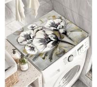 YJSZY Funda para Lavadora Y Secadora,Antideslizante,Antipolvo,Superabsorbente,Estampado De Girasoles Alfombra,Juego De Accesorios Lavadora Funda Lavadora Exterior Impermeable (Color 2, 60 x60 cm)