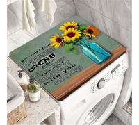 YJSZY Funda para Lavadora Y Secadora,Antideslizante,Antipolvo,Superabsorbente,Estampado De Girasoles Alfombra,Juego De Accesorios Lavadora Funda Lavadora Exterior Impermeable (Color 4, 50 x50 cm)