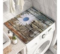 YJSZY Funda para Lavadora Y Secadora,Antideslizante,Antipolvo,Superabsorbente,Estampado De Girasoles Alfombra,Juego De Accesorios Lavadora Funda Lavadora Exterior Impermeable (Color 3, 60 x60 cm)