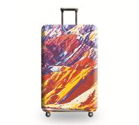 YJSZY Funda para Maleta De Viaje,Funda EláStica Lavable para Maletas,Funda Protectora para Trolley De Viaje,Funda De Equipaje EláStica Cabina Protector Maletas Trolley (Pintura Al óleo,S(18-21inch))
