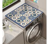 YJSZY Tapete para Lavadora Absorbente Antideslizante Mandala Bohemio Estilo Vintage para Lavadora Secadora Cubierta Superior Superabsorbente para Lavadora Microondas Refrigerador (Colour 3,60x60cm)