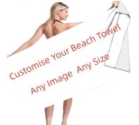 YJSZY Toalla De Baño Personalizada con Foto Texto Beach Towels con Foto Customised Toalla Personalised con Foto Texto Toalla De Baño De Microfibra De Secado Rápido Personalizable (60×120cm)
