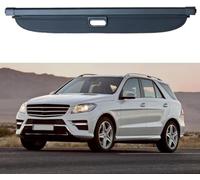YJTYC Cortina para Maletero para Mercedes-Benz W166 ML350 ML400 ML250 2013 2014 2015, Cubremaletas Retráctil con Privacidad Estante Trasero Divisorio para Coche Protectora,Normal-A-Black