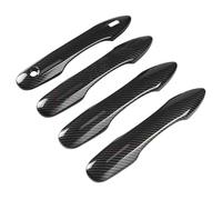 YJTYC Manijas De Puerta De Coche Cubiertas Antioxidantes para Toyota Camry 8th 9th Generation 2018-2024, Exterior Puerta Tazón Cubierta Embellecedora Accesorios,Smart Single-Hole-Carbon Fiber