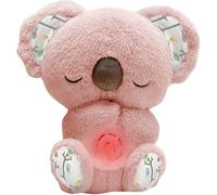 YJWZ Koala Para Aliviar La Ansiedad,Nutria Bebe Dormir Que Respira,Peluche Ansiedad Dormir,Bebé Durmiendo Koala Juguete Con Música Luces Y Movimientos De Respiración Ayuda Para Dormir