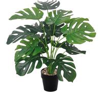 YJWZ Plantas Artificiales Decorativas,Grande Planta Artificial Monstera con Maceta,75 cm Planta Falsa Palmera Tropical para Interiores Exteriores Hogares Oficinas Salón Salas de Estar Jardín