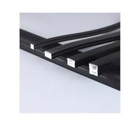 YJXYJQ Tubo De Silicona Negro Impermeable Para Difusión LED - Canal Flexible Empotrable, Tamaño 10x10mm A 30x20mm (1-5m) - Montaje En Pared/techo, Sin LED(10x10mm,3meters)