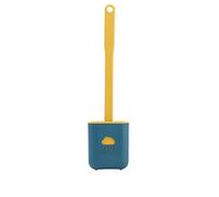 YJYJY Cepillo de Inodoro de Silicona con Soporte, Cabezal Plano, cerdas Suaves, Limpieza con Soporte de Secado rápido, Herramienta de baño