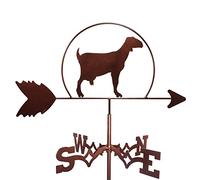 YJYJY Veleta Artesanal con Adorno de Silueta de Animal, Veleta para Techo, indicador de dirección del Viento, Escena de Granja, estaca de jardín, Arte, Herramienta de medición Profesional