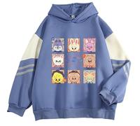 YJYP Sudadera con Capucha Casual de Novedad Felix Bangchan Hyunjin para Mujer, Azul3, Small