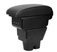 YJYWZH Apoyabrazos Compatible con Peugeot 207 207CC Coche Apoyabrazos Doble Capa Reposabrazos Consola Central Caja de Almacenamiento con 3 puerto USB