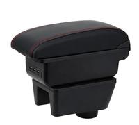 YJYWZH Apoyabrazos Compatible con Seat Ibiza 6J Apoyabrazos Ibiza 4 IV 2008-2016 Cuero Negro Central Interior Caja Almacenamiento Piezas