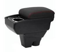 YJYWZH Compatible with Citroen C3 Apoyabrazos 2017-2023 Coche Interior Reposabrazos Consola Central Soporte de Brazo Caja de almacenamiento Negro con Soporte para Bebidas