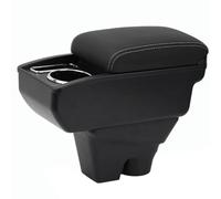 YJYWZH Compatible with Citroen C3 Apoyabrazos 2017-2023 Coche Interior Reposabrazos Consola Central Soporte de Brazo Caja de almacenamiento Negro con Soporte para Bebidas