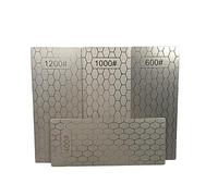 YJZ 4 piedras de afilar de diamante, ultrafinas de un solo lado, piedra de afilar con placa de diamante de grano 400/600/1000/1200, 2.48 x 5.94 pulgadas