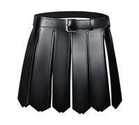 YJZQ Guerrero Espartano Falda Romana - Falda de Gladiadores Delantal de Halloween de PU Set Cinturón Ajustable para Sexy Club Halloween Cosplay
