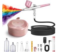 Ykall Kit Aerógrafo Profesional con Compresor Ajustable y 3 Boquillas