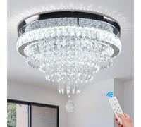 YKCITSQTR 22.5 "Candeliers de Cristal Luz de Techo Moderna LED Flush MOUTED Flexes de Flores para la iluminación del Dormitorio de Comedor Viviente (inmóvil)
