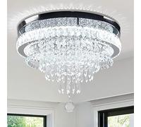 YKCITSQTR 22.5 "Candeliers de Cristal Luz de Techo Moderna LED Flush MOUTED Flexes de Flores para la iluminación del Dormitorio de Comedor Viviente (inmóvil)