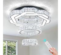 YKCITSQTR 22.5 "Candeliers de Cristal Luz de Techo Moderna LED Flush MOUTED Flexes de Flores para la iluminación del Dormitorio de Comedor Viviente (inmóvil)