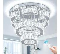 YKCITSQTR 22.5 "Candeliers de Cristal Luz de Techo Moderna LED Flush MOUTED Flexes de Flores para la iluminación del Dormitorio de Comedor Viviente (inmóvil)
