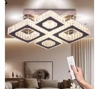 YKCITSQTR 22.5 "Candeliers de Cristal Luz de Techo Moderna LED Flush MOUTED Flexes de Flores para la iluminación del Dormitorio de Comedor Viviente (inmóvil)