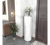 YKCITSQTR 360° Rotating Shoe Cabinet Silver 90cm/35.4" Multifunctional Hallway E Bedroom 6-Tier Cylinder Storage Solution for Home