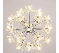 YKCITSQTR Candelier de Escalera G4 Candelera de Cristal de Lujo de luz Moderna, lámpara de araña de diseño de Estrella Completa, para el Comedor del Comedor, Barra y Cristales ámbar 32 Cabezales