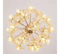 YKCITSQTR Candelier de Escalera G4 Candelera de Cristal de Lujo de luz Moderna, lámpara de araña de diseño de Estrella Completa, para el Comedor del Comedor, Barra y Cristales ámbar 32 Cabezales