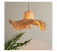 YKCITSQTR Lámpara de araña, lámpara Colgante nórdica Sombrero de Paja Artesanal Colgante de la lámpara de changdelier para Restaurante Dormitorio de Comedor