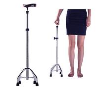 YKCITSQTR Muletas de caña de Aluminio Que Llevan 120 kg con Puntas sin Deslizamiento muletas ergonómicas para Adultos 10 Paradas Altura Ajustable (71-93 cm) Plata es Tan Amable de su Parte