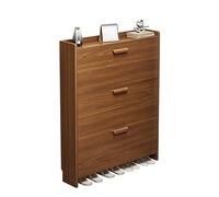 YKCITSQTR Narrow Shoe Cabinet with 3 Folding Drawers Closed E Independent Shoe Storage Size: 27"x7"x42" Stylish Space-Saving Design for Home