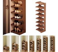YKCITSQTR Space-Saving Shoe Rack Corner Storage Shelf for Bedroom Multi-Layer E Cabinet Multifunctional Living Room Shelf Stylish Footwear Display Unit