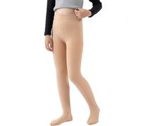 YKDLLF Mallas con Forro Polar para Niñas Medias Termicas Opacas de Invierno Medias sólidas para niñas opacas de microfibra suave con pies para niños casual baile escuela ballet