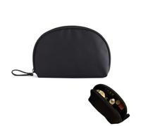 YKEBVPW Essential Pouch - Bolsa de maquillaje portátil de media luna, impermeable, pequeña, con compartimentos, mini organizador de cosméticos para bolso, pequeñas bolsas de aseo con bolsillos para