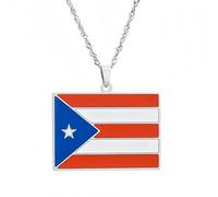 YKHBC Puerto Rico Map Necklace,Puerto Rico Map Pendant,PR Puerto Ricans Patriotic Jewelry Adjustable Chain Accessories Chain Gifts (10)